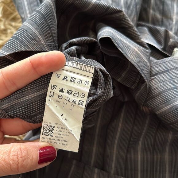 Boss Slim Fit Long Sleeve Shirt Plaid Size L - Picture 7 of 9